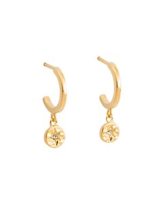 Kirstin Ash Star Coin Hoops (18K GOLD PLATED)