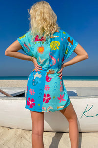 Palm Collective Blue Marlin Shirt Dress