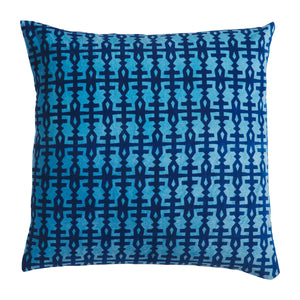 Sage & Clare Amata Velvet Cushion - Blue