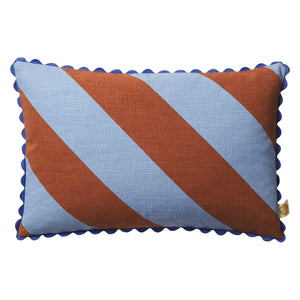 Sage and Clare Blanca Ric Rac Cushion Blue Jay