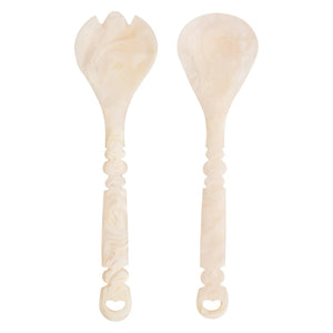 Sage & Clare Wilkie Salad Servers - Vanilla
