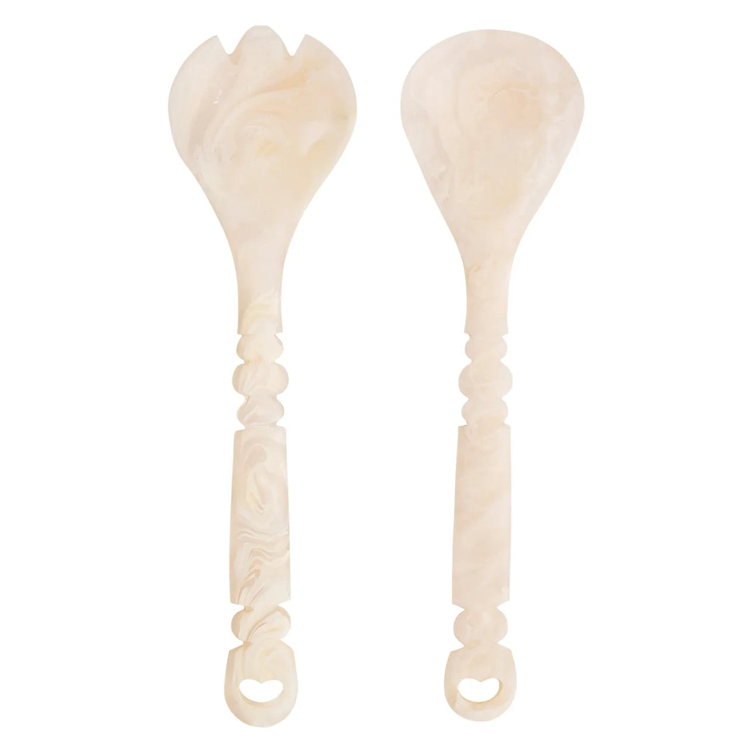 Sage & Clare Wilkie Salad Servers - Vanilla