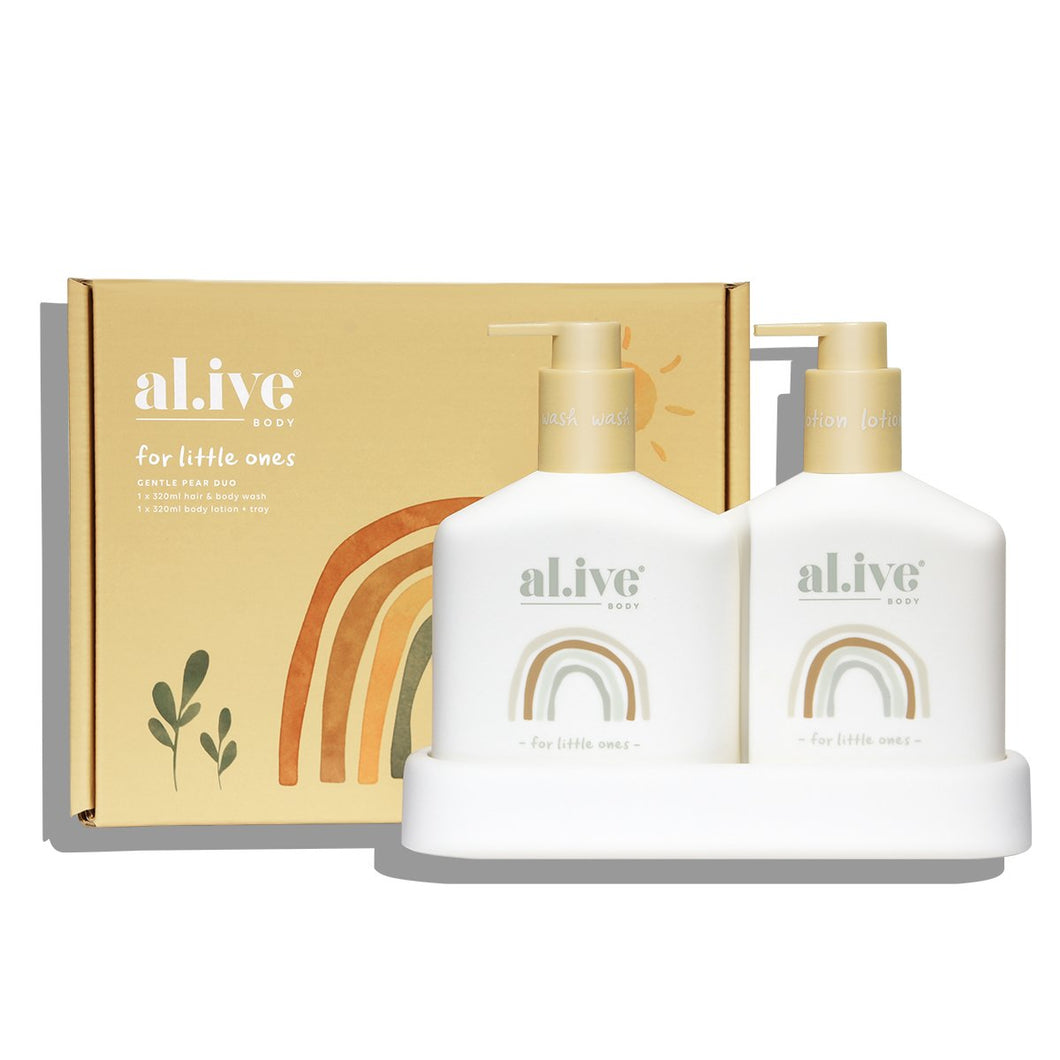 Al.ive Body Baby Duo (Hair/Body Wash & Lotion + Tray) - Gentle Pear