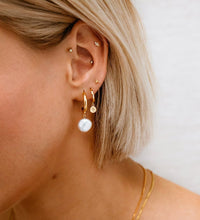 Load image into Gallery viewer, Kirstin Ash Star Coin Hoops (18K ROSE GOLD PLATED)
