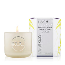 Load image into Gallery viewer, IKOU natural wax aromocolagy candle glass De Stress

