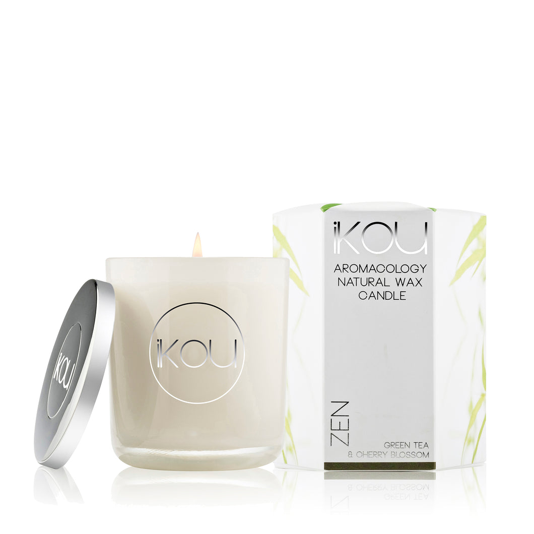 IKOU natural wax aromocology candle glass Zen